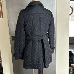 LK Bennett Navy Quilted belted Jacket